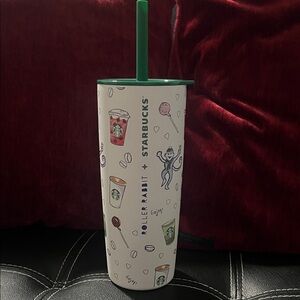 Starbucks x Roller Rabbit Stainless Tumbler w straw